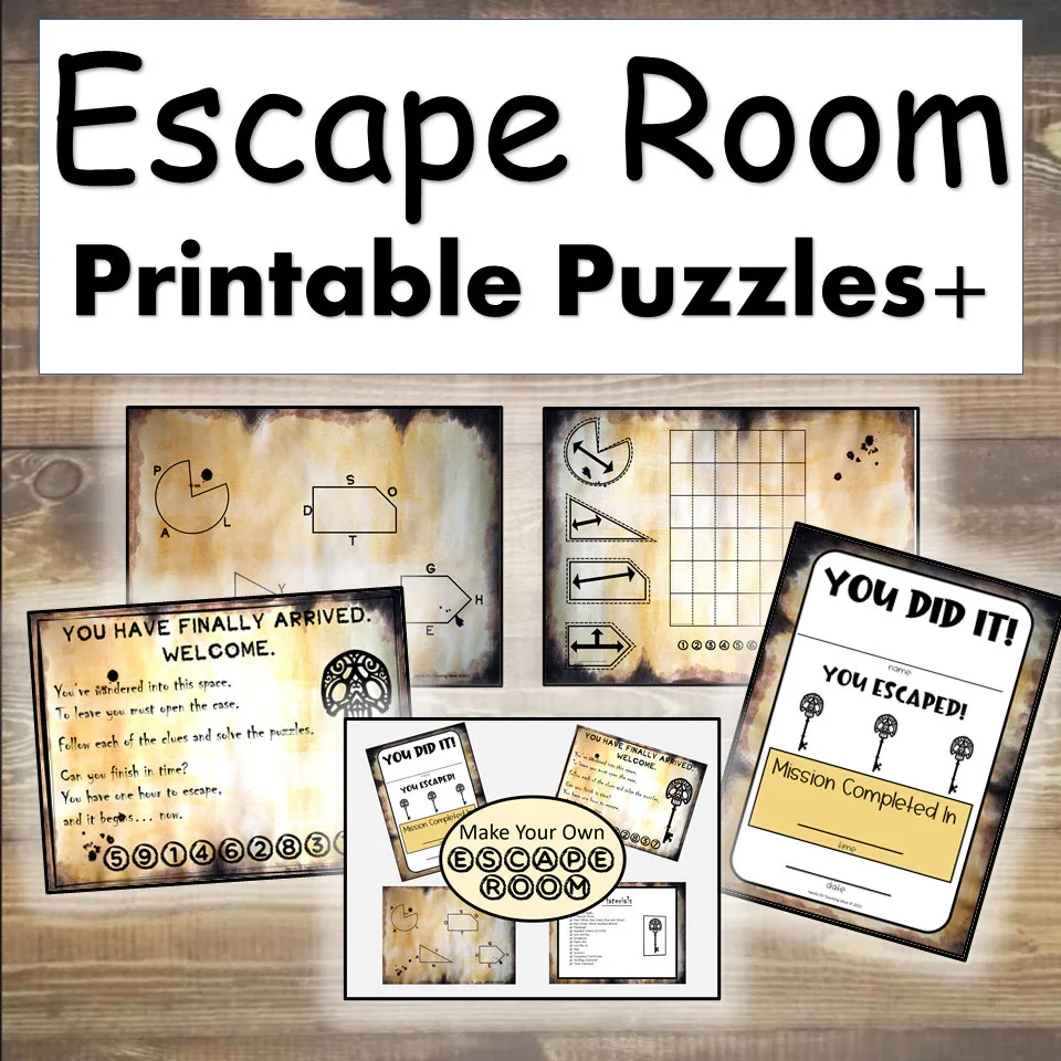Printable Escape Room Puzzles DIY Starter Kit digital Download Etsy