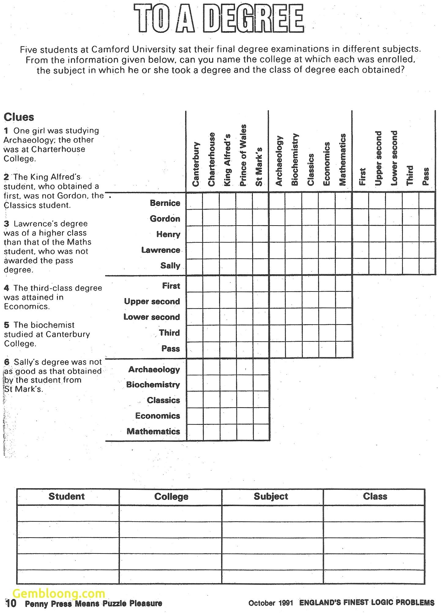 Printable Logic Puzzles For Elementary Students Printable Worksheets Library