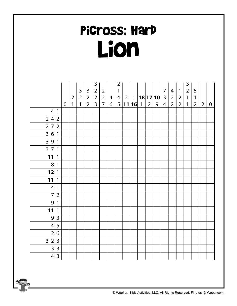 Printable Picross Grid Puzzles Woo Jr Kids Activities Children s Publishing