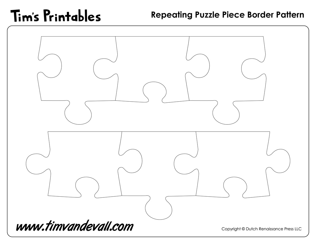 Printable Puzzle Piece Border Pattern Tim s Printables