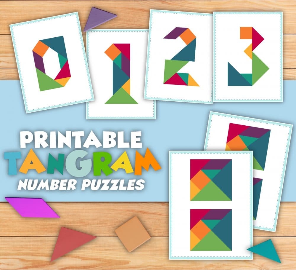 Printable Tangram Number Puzzles Only Passionate Curiosity