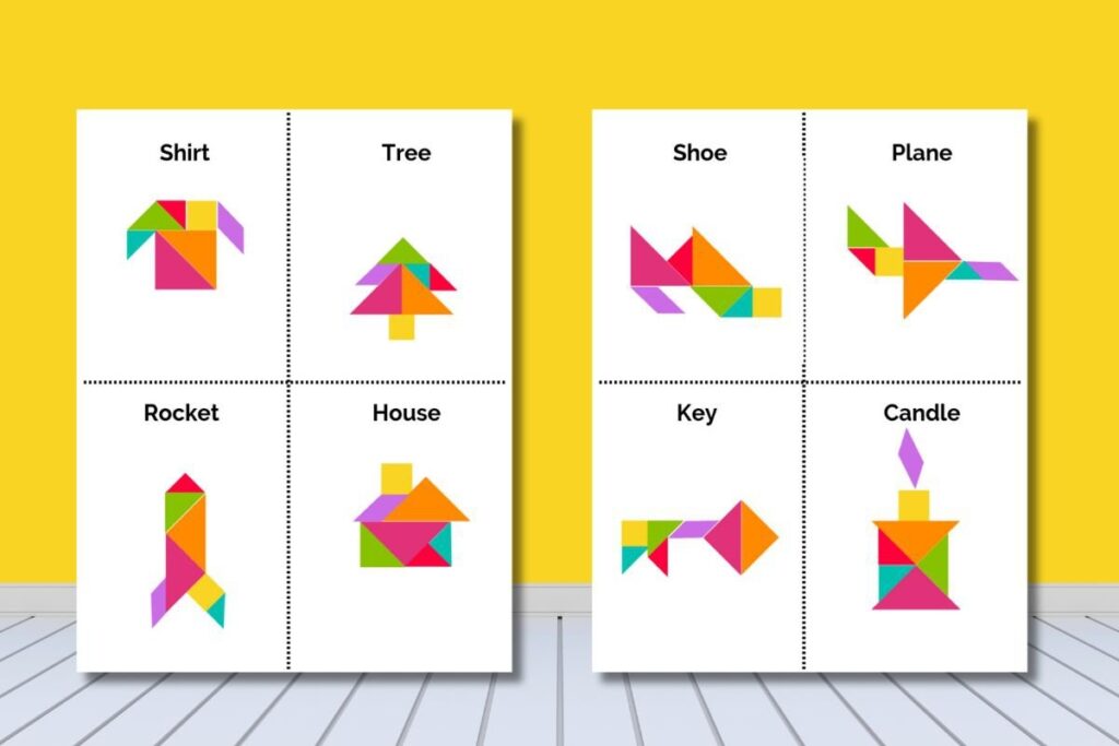Easy Tangram Puzzles Printable - puzzle.premiumprintable.com