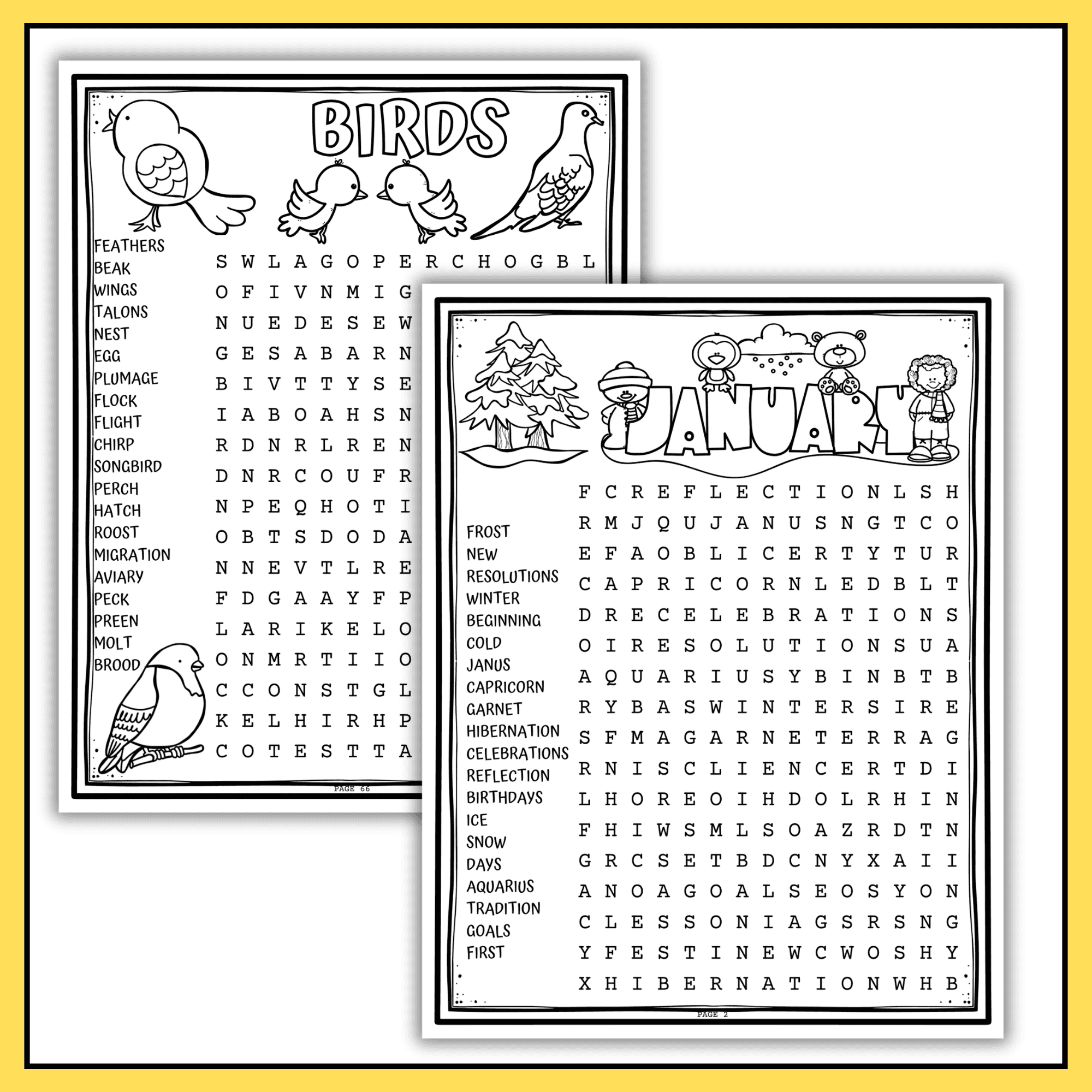 Printable Word Search Book For Kids 100 Educational Puzzles
