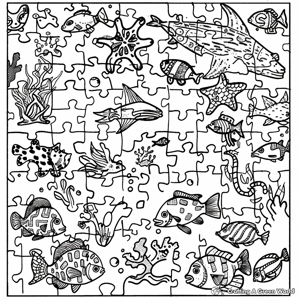 Puzzle Coloring Pages Free Printable 
