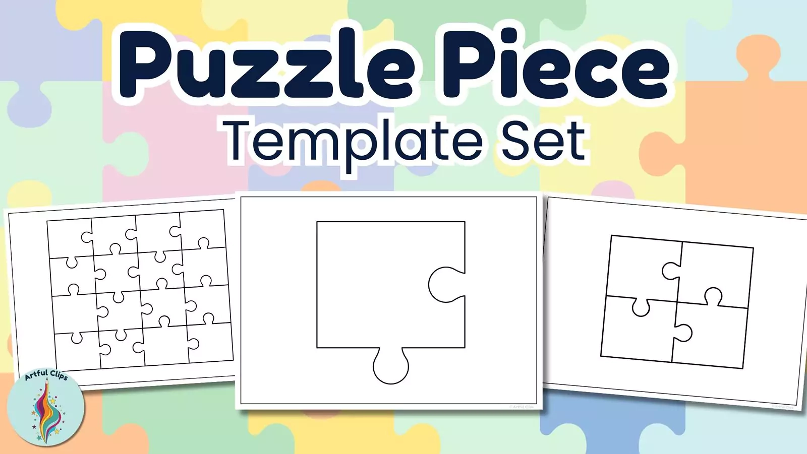 Puzzle Piece Template Blank Jigsaw Pieces Autism Activity