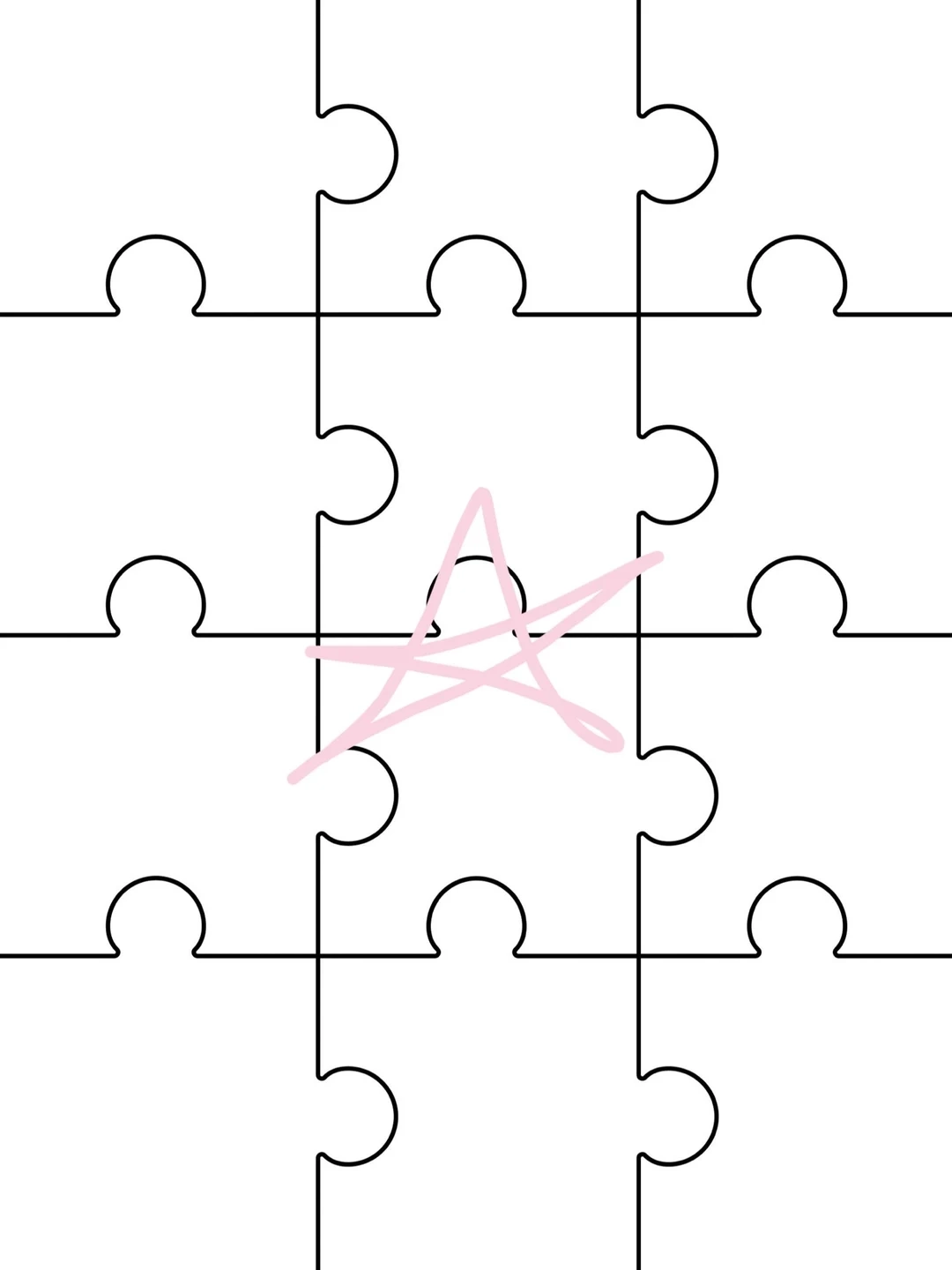 Puzzle Template Digital Pdf Etsy