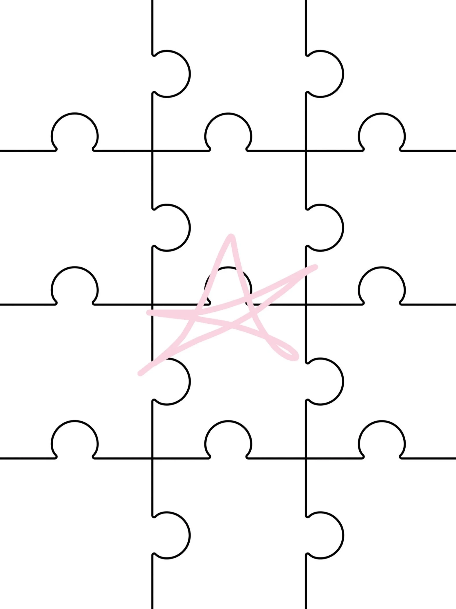 Puzzle Template Digital Pdf Etsy