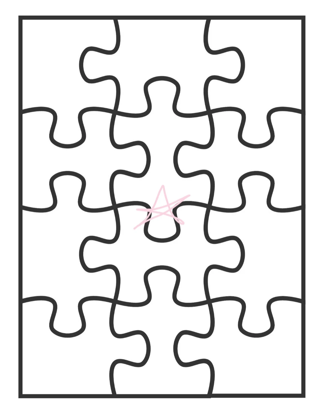Puzzle Template Etsy Canada