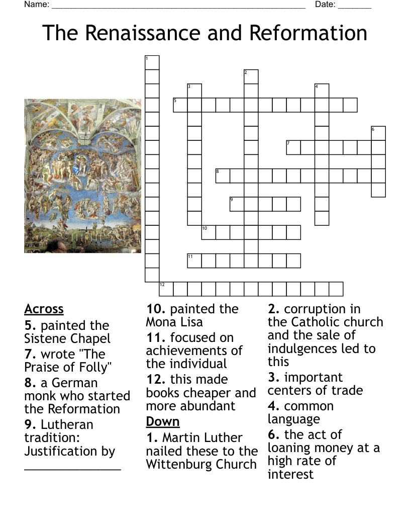 Roman Catholic Church Crossword WordMint
