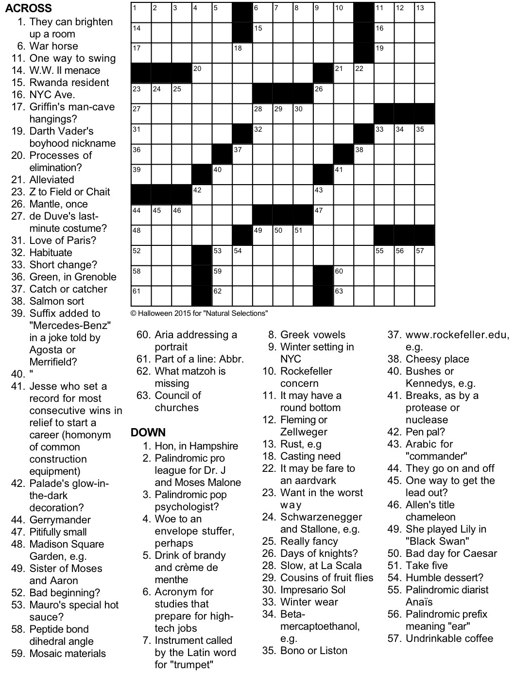 RU Ready For Halloween Crossword Puzzle