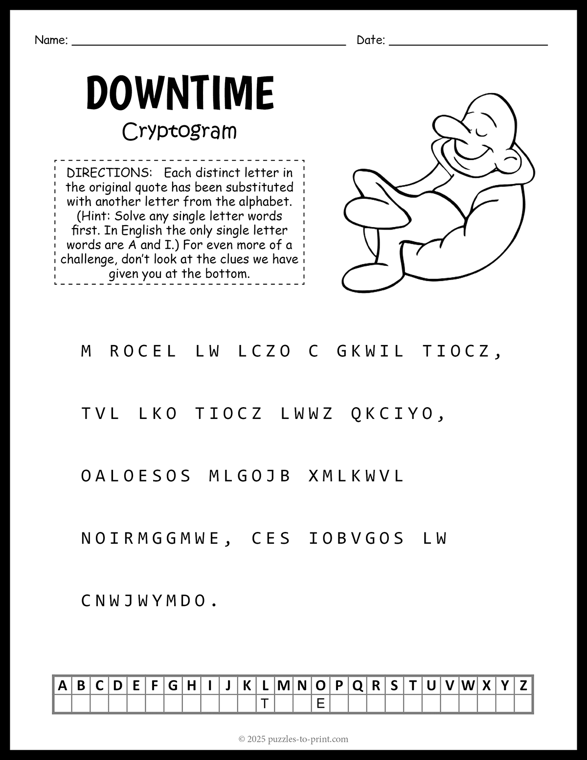 Short Break Cryptogram