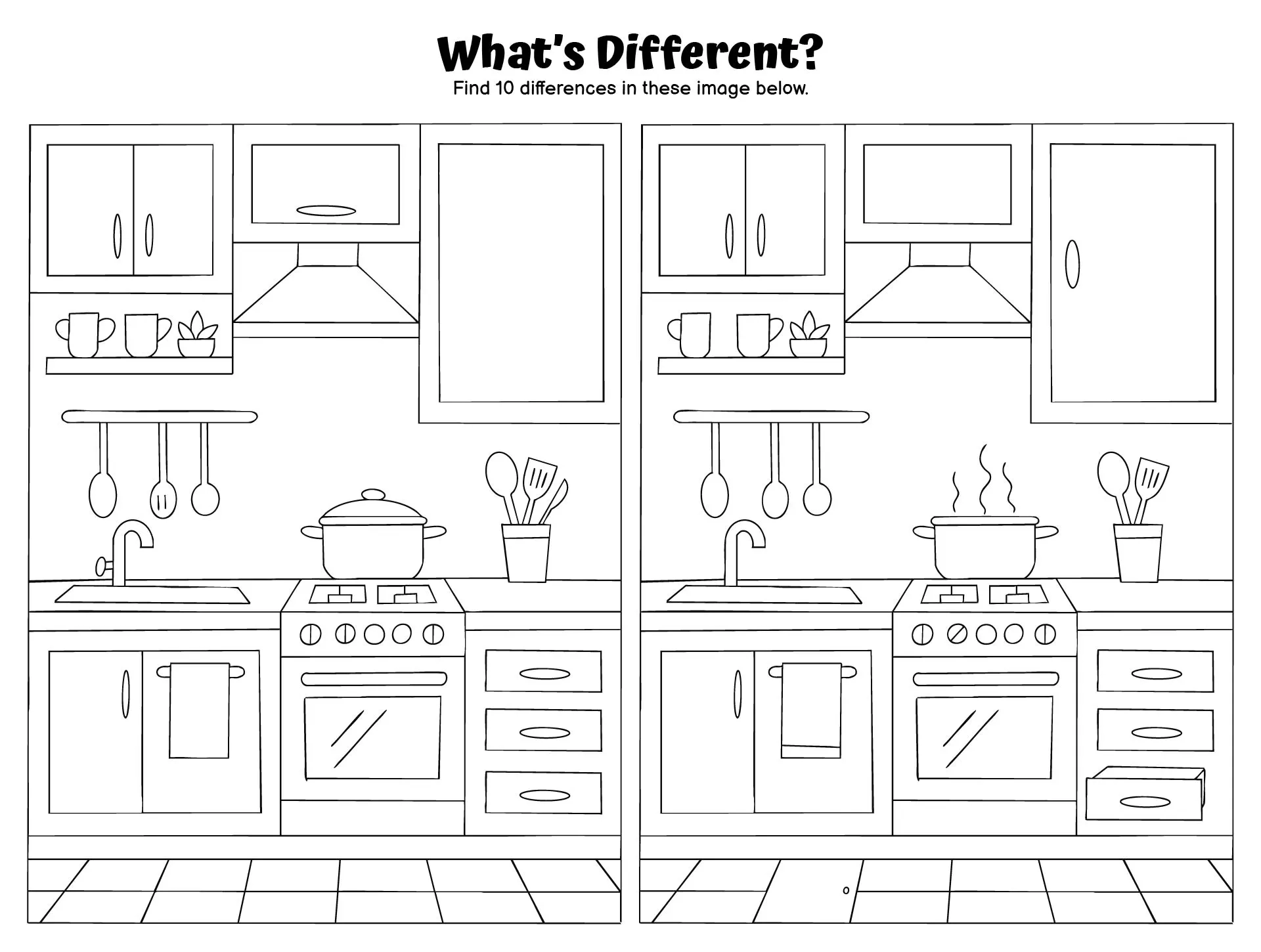 Spot The Difference Pictures Printable Printable Study Planner