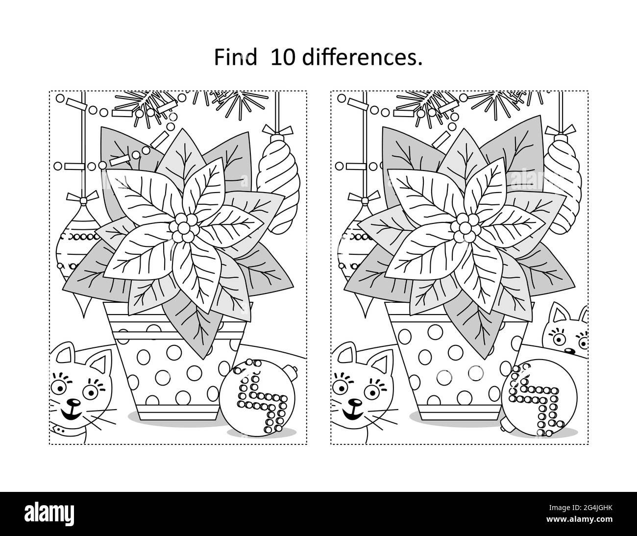 Spot The Difference Puzzle Black And White Stock Photos Images Alamy