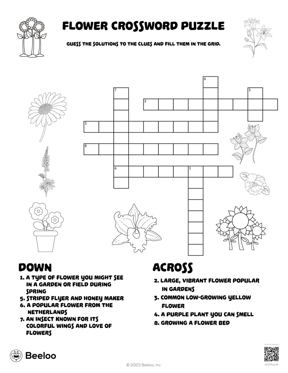 Squiggle Floral Crossword Challenge 4 DELL CROSSWORD PUZZLE BOOKS 3 POCKET CROSSWORDS ALL LEVELS BEST Squiggle Crossword Books
