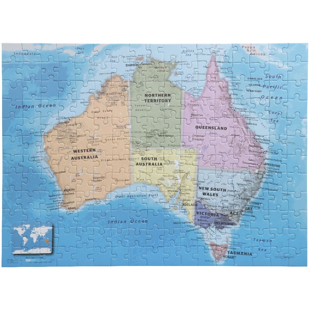 Studymate Map Of Australia Jigsaw Puzzle Officeworks Worksheets Library