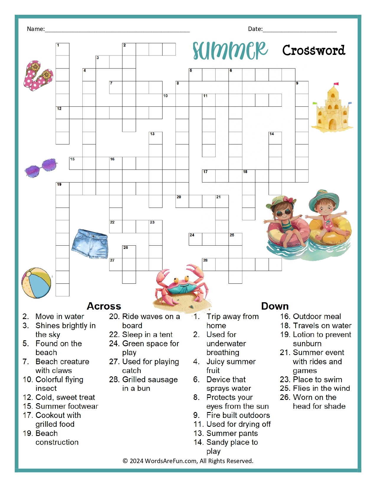 Summer Crosswords