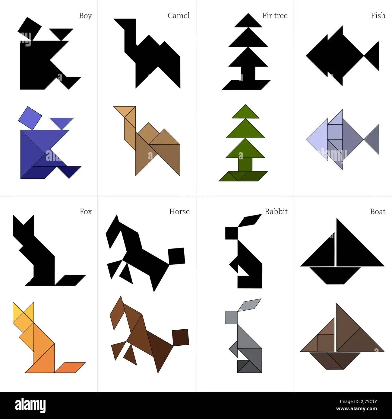 Tangrams Puzzles Printable Printable Study Planner