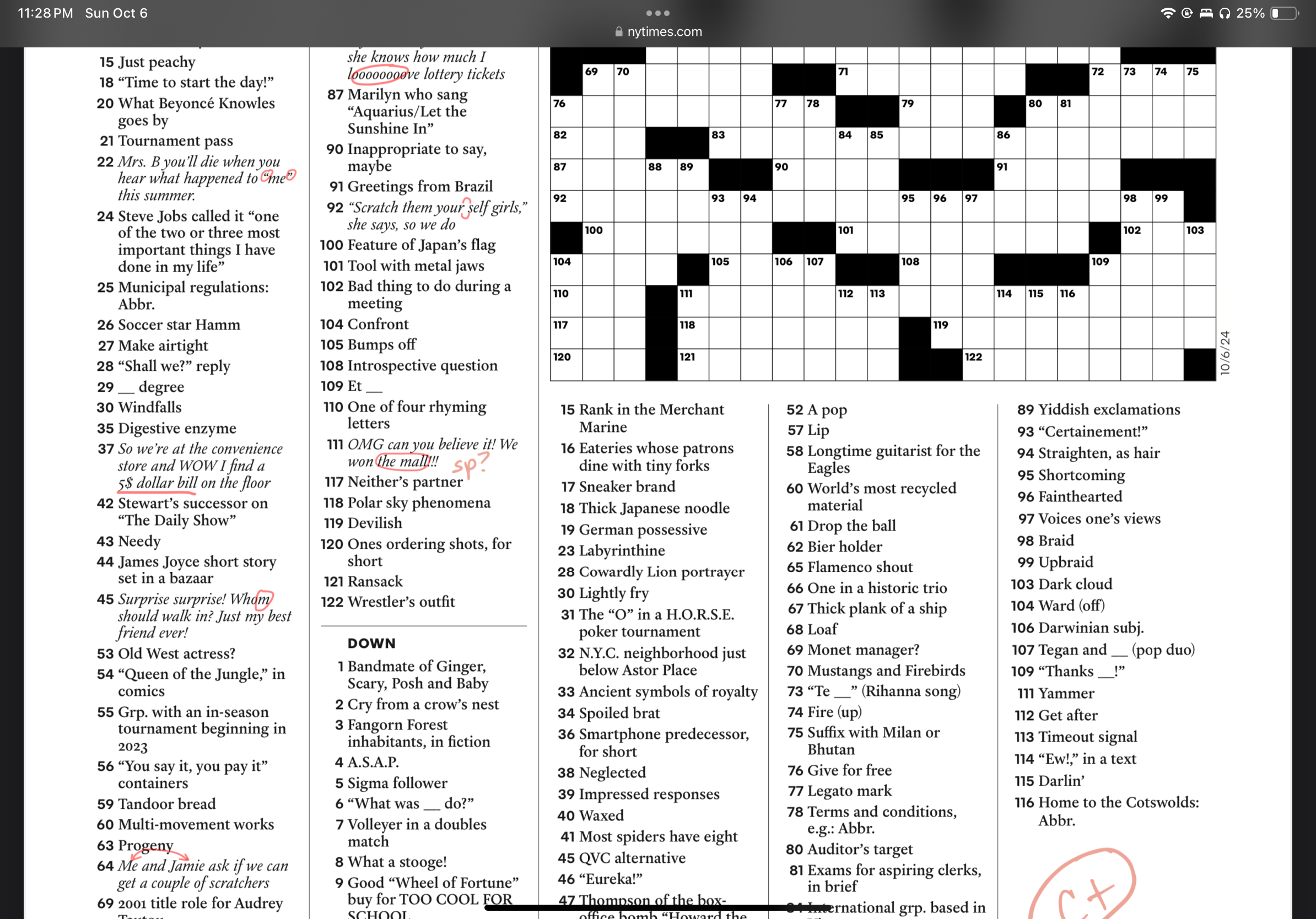 Teacher s Marks NYT Crossword R NYTCrossword