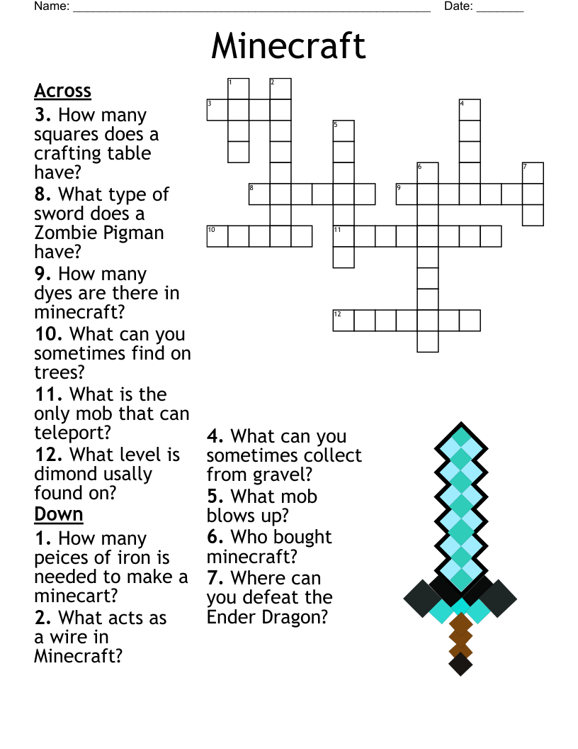 Teenage Nutrition Crossword WordMint