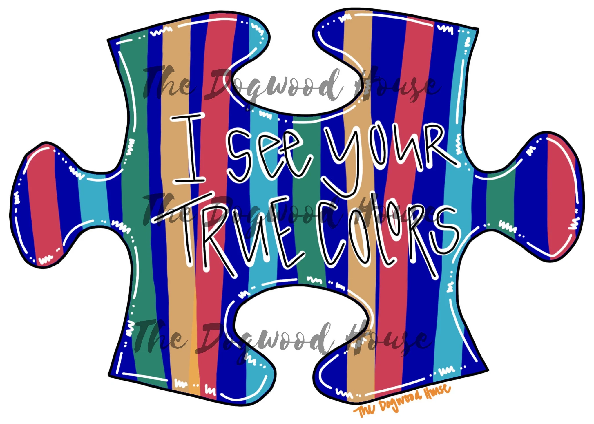 TEMPLATE Autism Puzzle Piece Door Hanger Printable Template Etsy