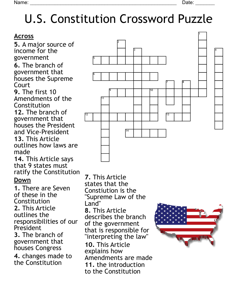 U S Government Crossword WordMint