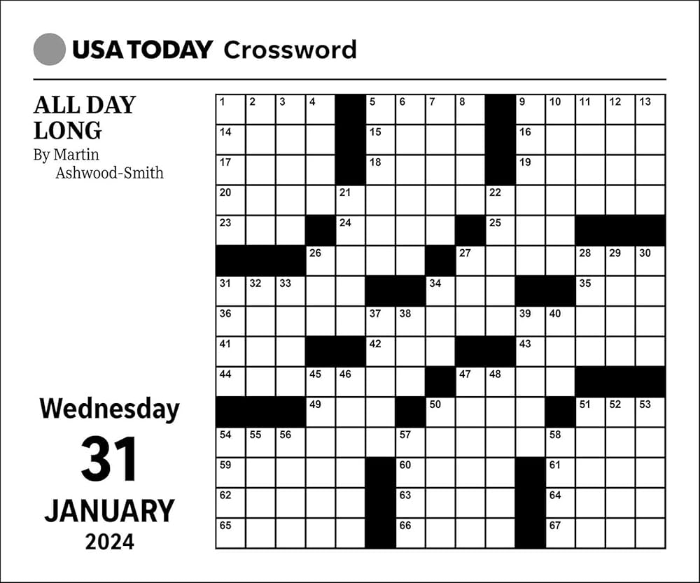 USA TODAY Crossword 2024 Day to Day Calendar USA TODAY 9781524884109 Amazon Books