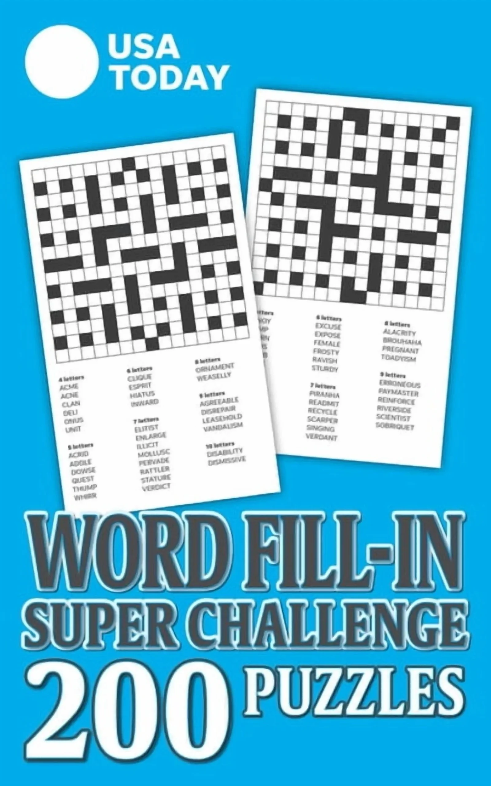 USA Today Puzzles USA Today Word Fill In Super Challenge 200 Puzzles Paperback Walmart