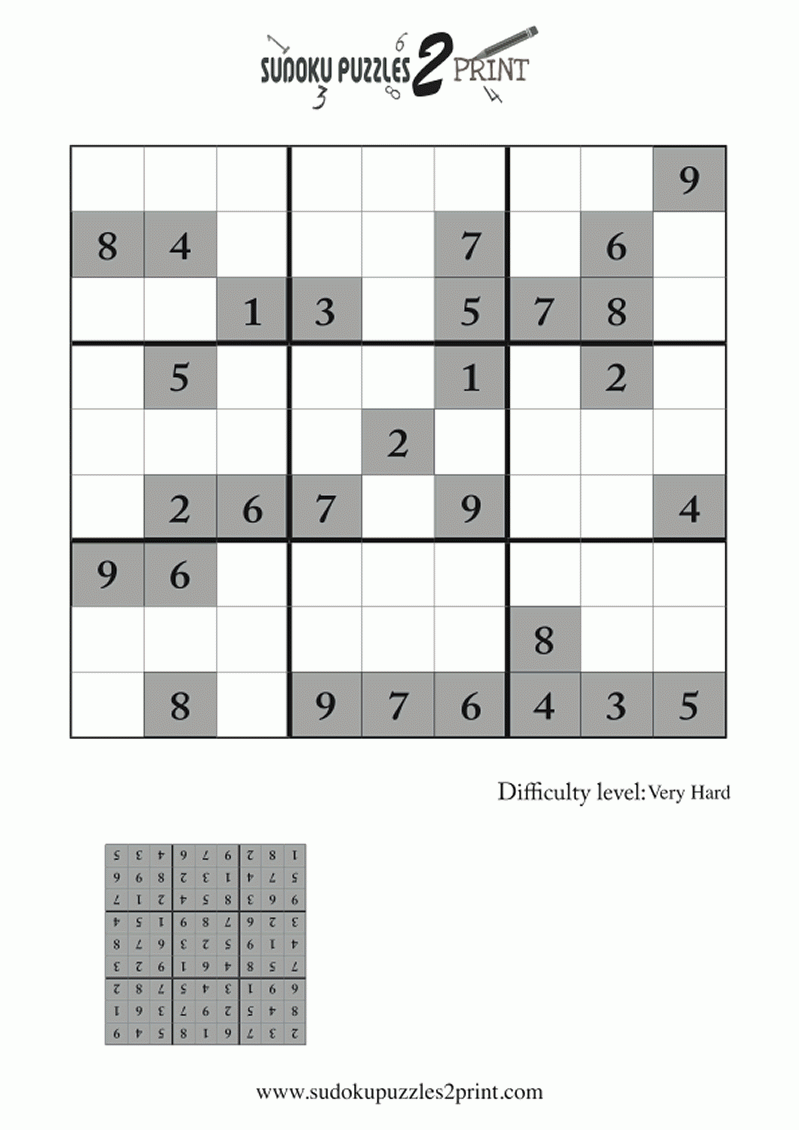 Very Hard Sudoku Puzzle To Print 4