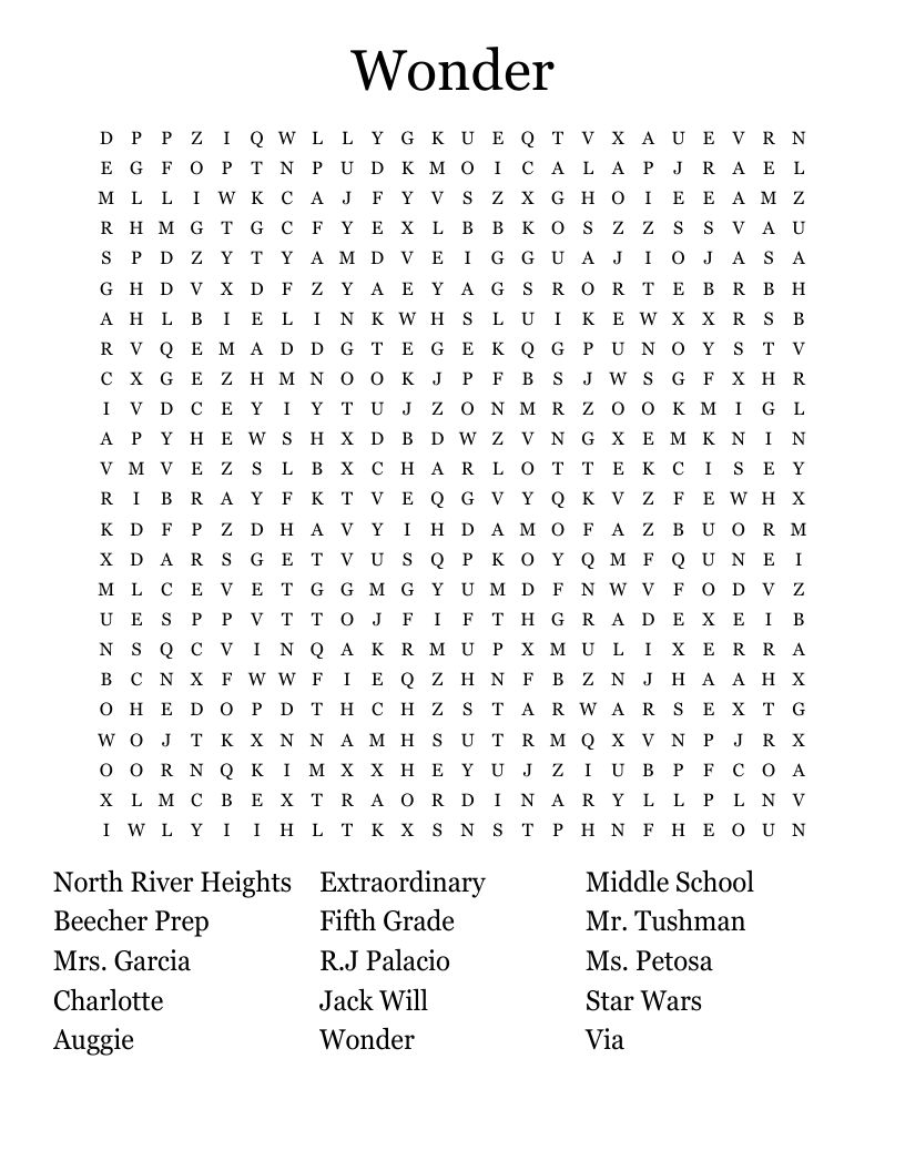 Wonder Word Search WordMint