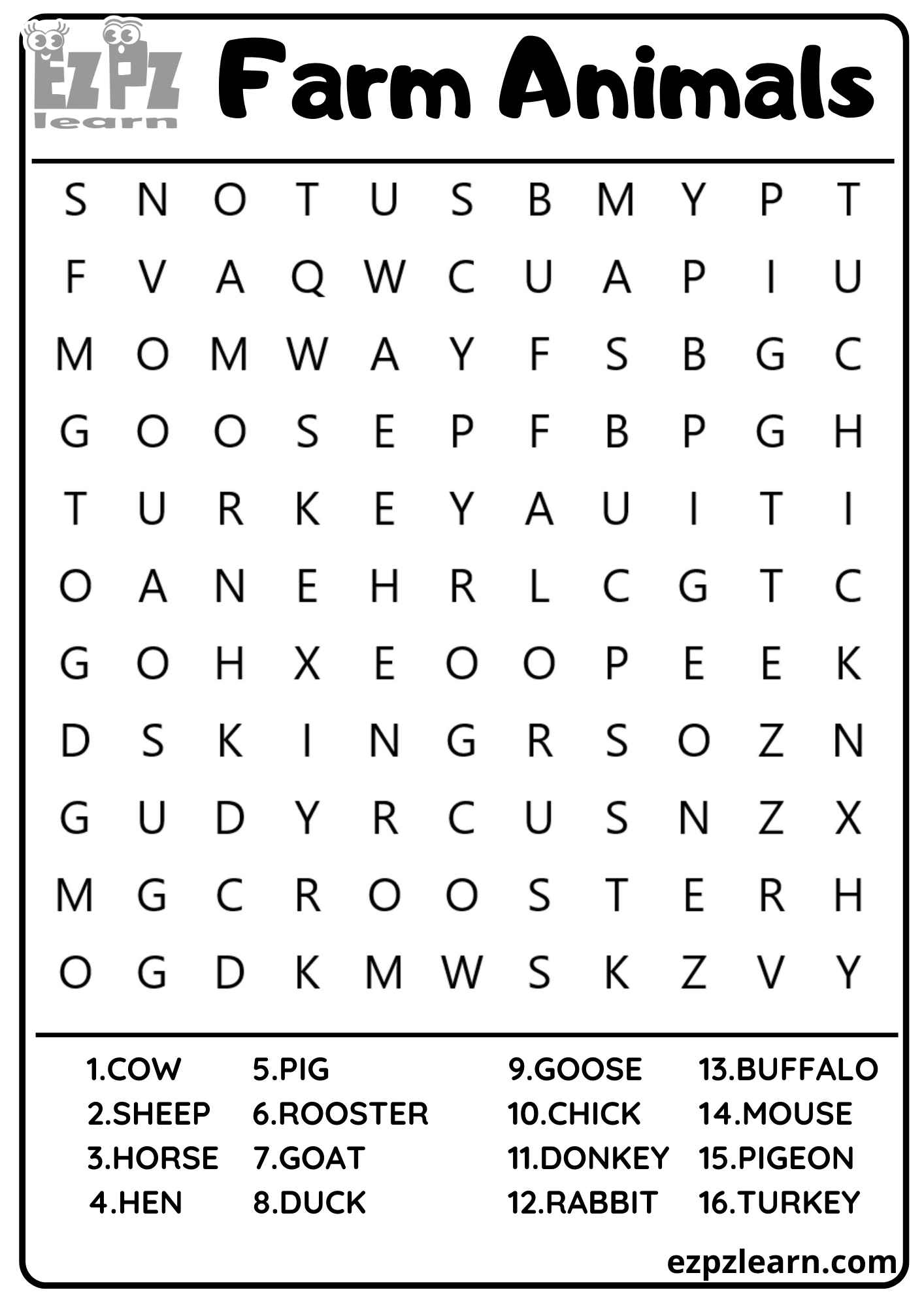 Word Search Ezpzlearn Word Search Ezpzlearn