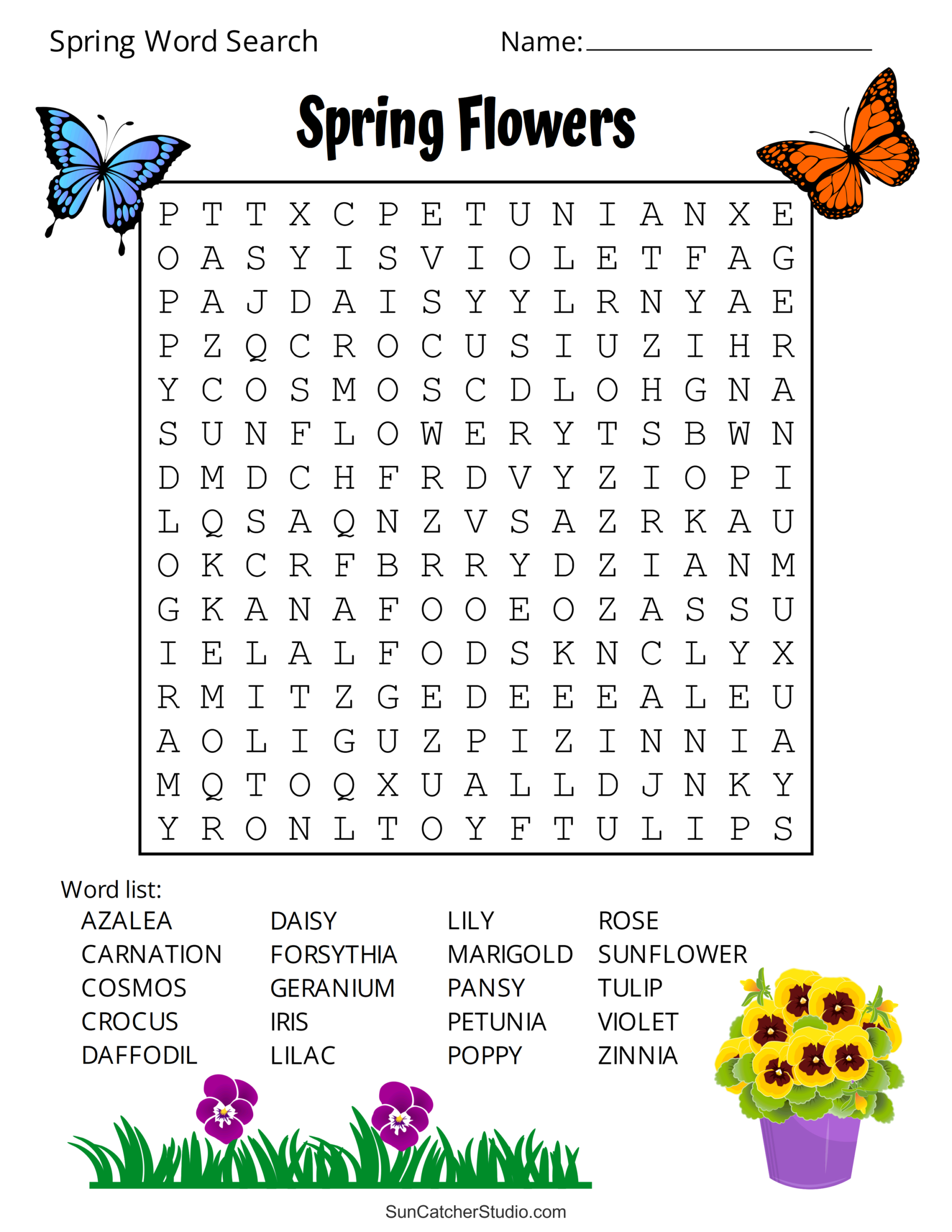 Word Search Puzzles For Seniors Extra Large Print Special Edition Worksheets Library