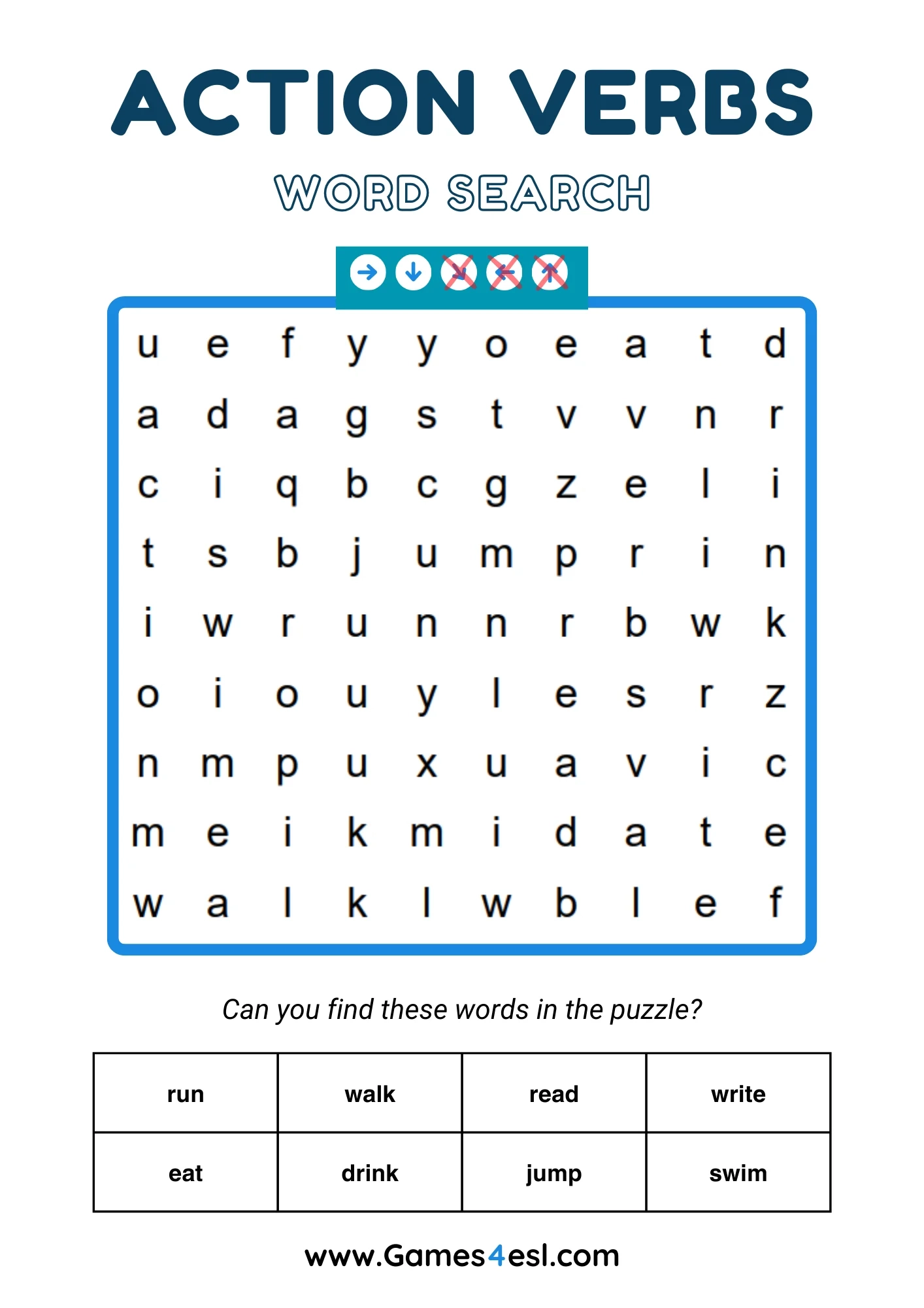 Word Searches For Grade 1 Games4esl