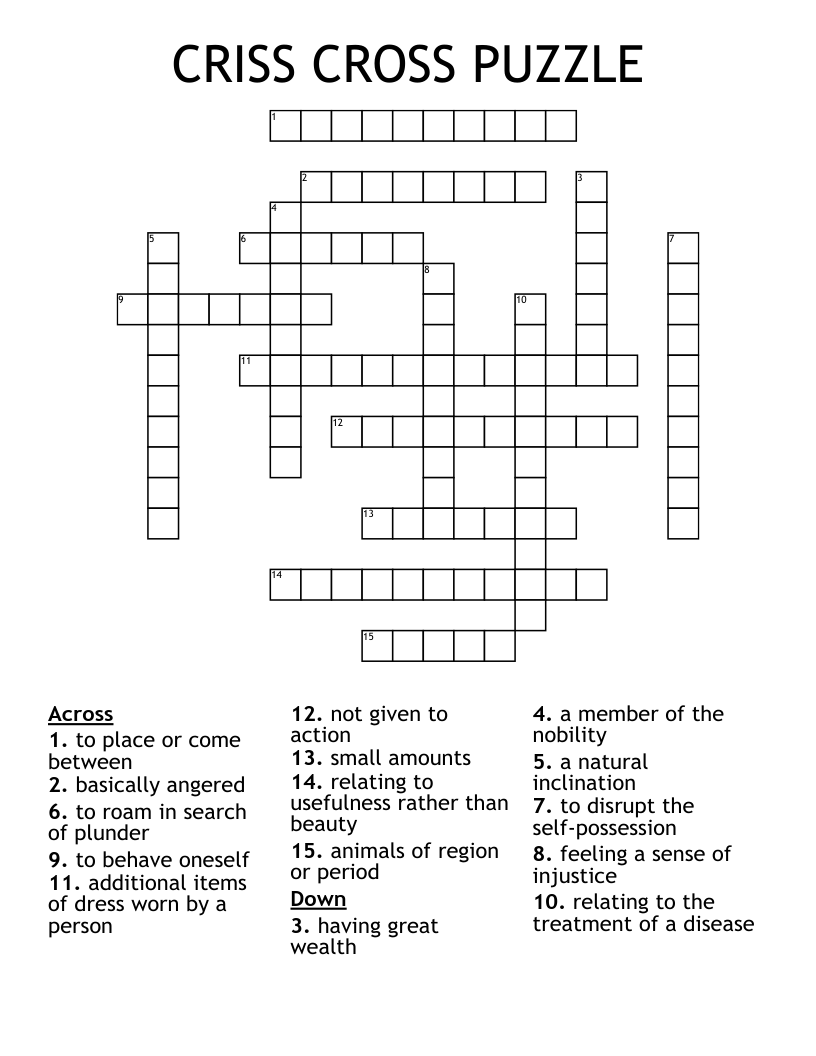 Wordly Wise Crossword Puzzle WordMint